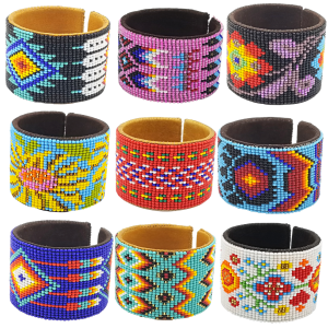 leather beaded bracelet