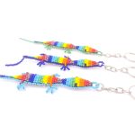 Beaded Gecko Keychain
