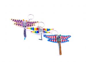 beaded dragonfly key chain