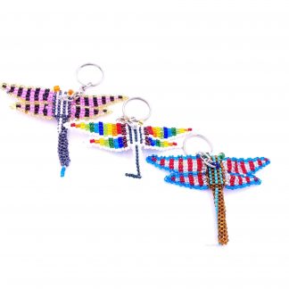 beaded dragonfly key chain