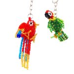 beaded parrot key chain