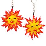 Beaded Sun Keychain