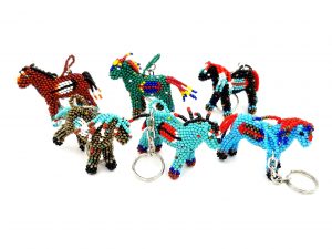 beaded horse keychain