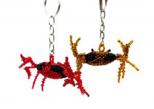 Beaded Crab Keychain