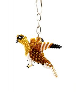 Beaded Hawk Keychain