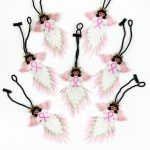 Pink Ribbon Angel Ornament