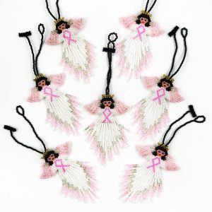 Pink Ribbon Angel Ornament