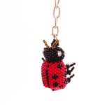 beaded ladybug keychain