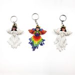 beaded angel key chain