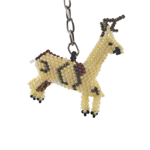 beaded deer keychain