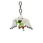beaded dove keychain