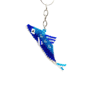 beaded dolphin keychain
