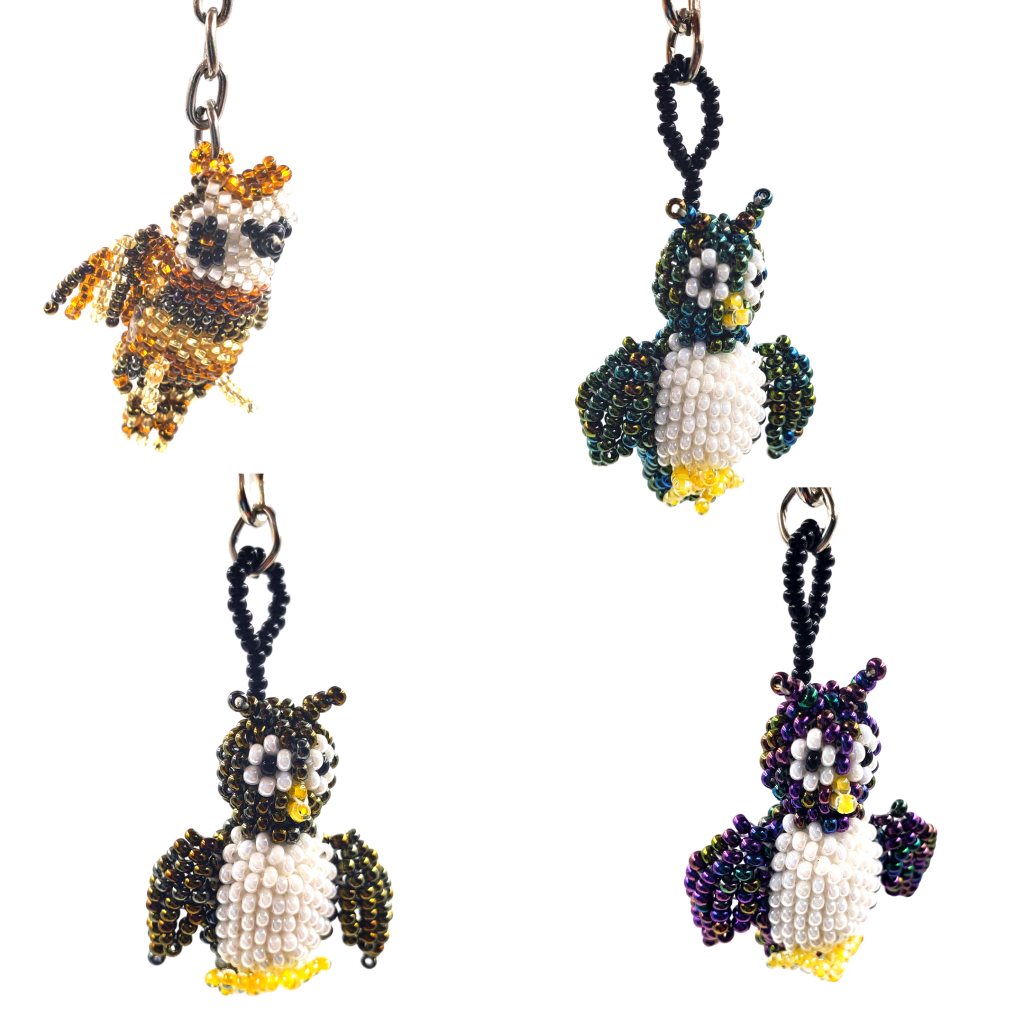 Handcrafted Beaded Owl Keychain » Tribal Roots