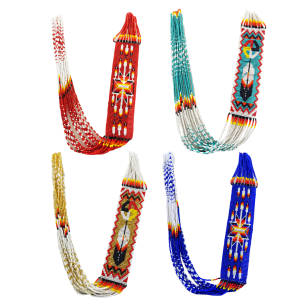 Beaded Loom and Strands Necklace