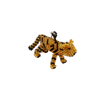 Beaded Tiger Keychain