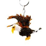 Beaded Flying Eagle Keychain