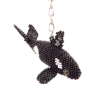 Beaded Orca Keychain