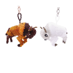 Beaded Buffalo Keychain