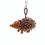 Beaded Porcupine Keychain