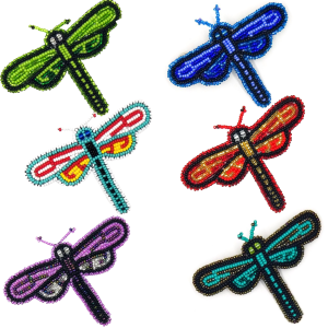 beaded dragonfly hair clip