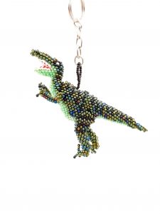 Beaded T Rex Keychain