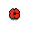 beaded poppy pin