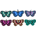 beaded butterfly hair clip