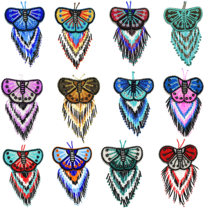beaded butterfly hair clip