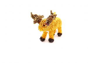 beaded moose keychain