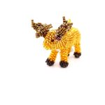 beaded moose keychain