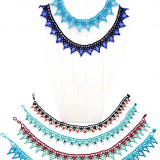 beaded volcano necklaces