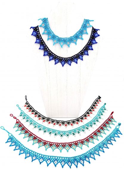beaded volcano necklaces