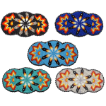 3-Medallion Feather Hair Clip