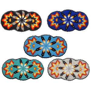 3-Medallion Feather Hair Clip