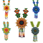 Floral Set 3 Pc, Necklace, Bracelet, Earrings