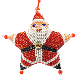 Santa Star Ornament
