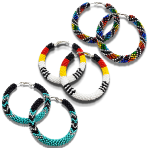 Large Hoop Crochet Earrings