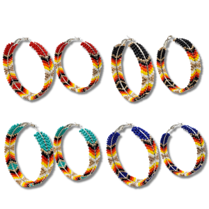 Hoop Chevron Earrings